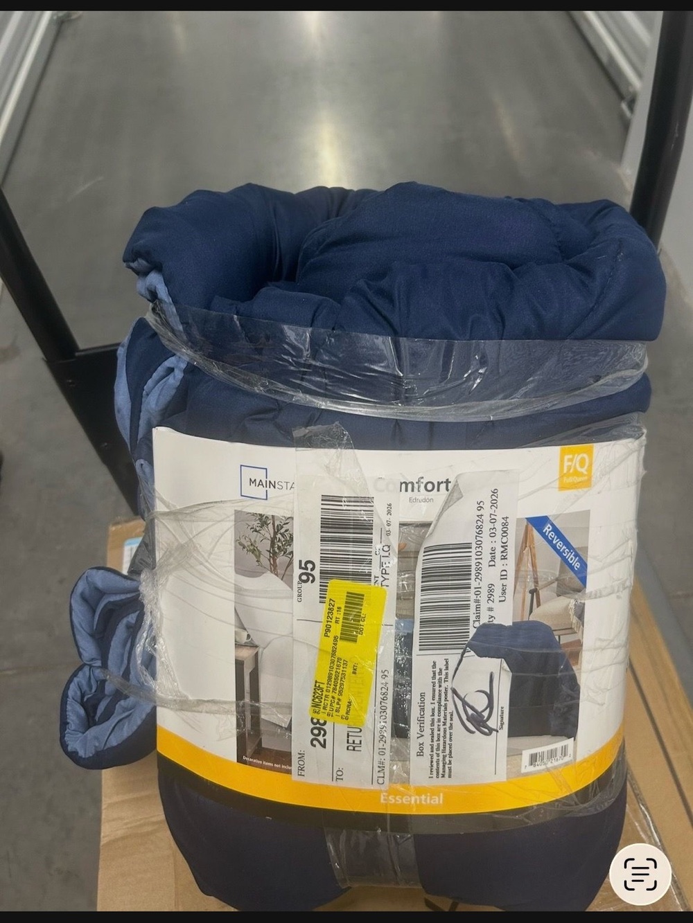 Mainstays Navy Blue Reversible Comforter